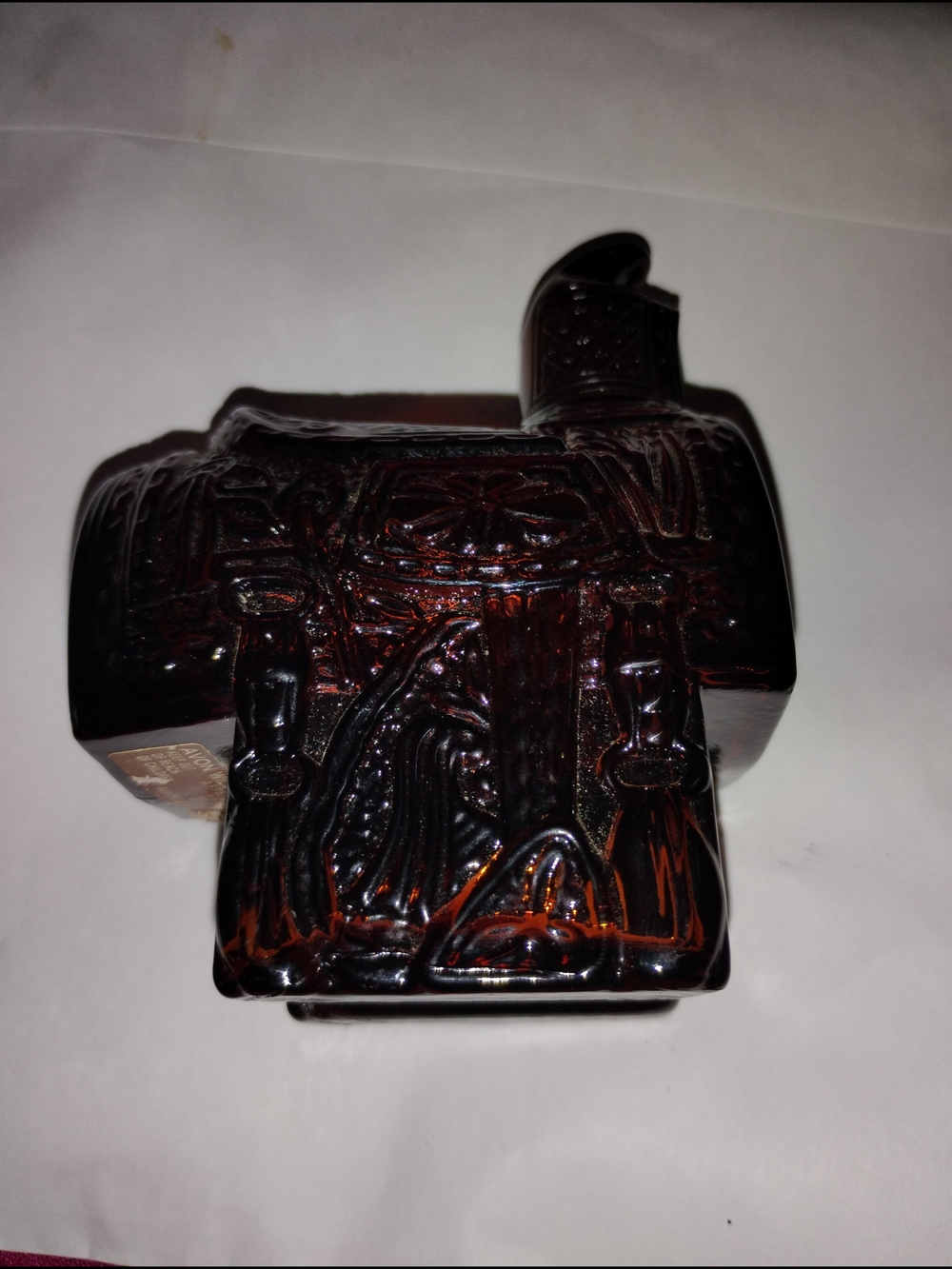 Avon Dark Amber Brown Decorative Men’s Grooming Bottle Wild Country